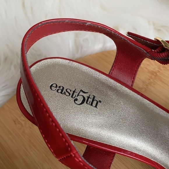 East 5th | Red Mariah Patent Leather Strappy Open Toe Heels NWT 9M - Picture 8 of 17